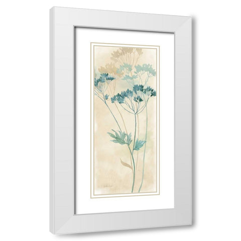 Gentle Nature Panel III White Modern Wood Framed Art Print with Double Matting by Coulter, Cynthia