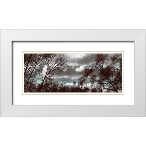 Looking Upward Panel White Modern Wood Framed Art Print with Double Matting by Romita, Denise