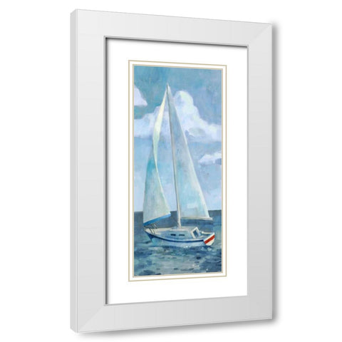 Race Day I  White Modern Wood Framed Art Print with Double Matting by Milan, Vittorio