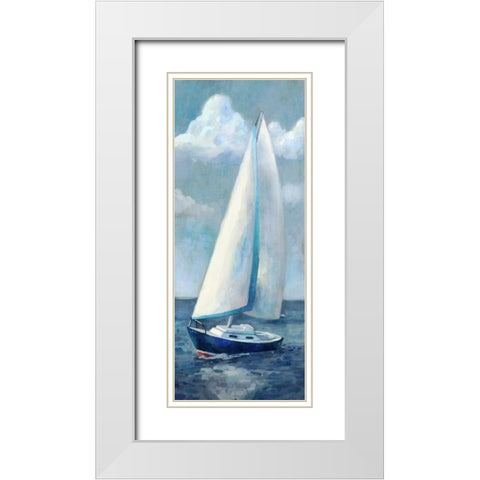 Race Day II White Modern Wood Framed Art Print with Double Matting by Milan, Vittorio