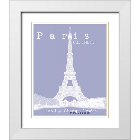 Travel Posters I  White Modern Wood Framed Art Print with Double Matting by Cusson, Marie Elaine
