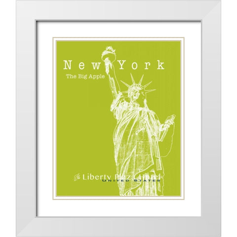 Travel Posters II  White Modern Wood Framed Art Print with Double Matting by Cusson, Marie Elaine