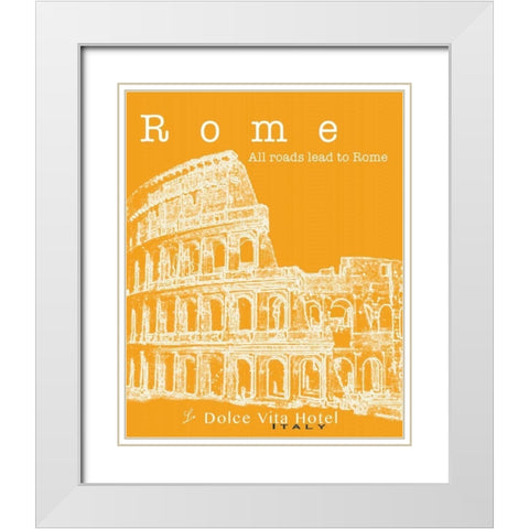 Travel Posters III  White Modern Wood Framed Art Print with Double Matting by Cusson, Marie Elaine