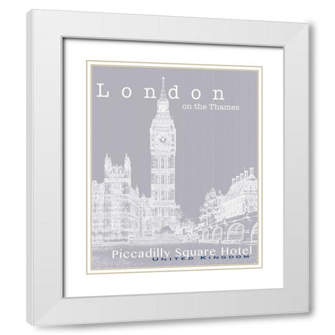 Travel Posters IV  White Modern Wood Framed Art Print with Double Matting by Cusson, Marie Elaine