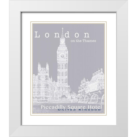 Travel Posters IV  White Modern Wood Framed Art Print with Double Matting by Cusson, Marie Elaine