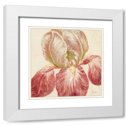 Floral Fresco III   White Modern Wood Framed Art Print with Double Matting by Gladding, Pamela