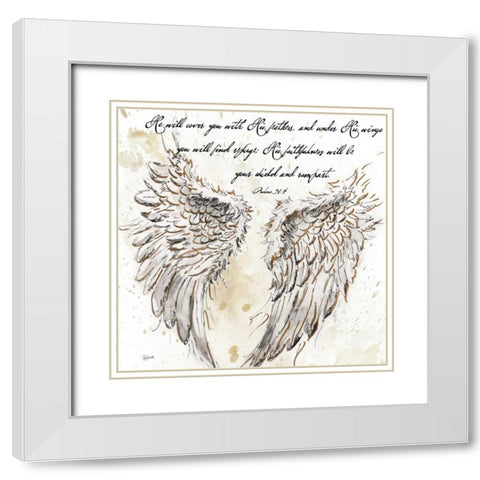 On Angels Wings I White Modern Wood Framed Art Print with Double Matting by Tre Sorelle Studios