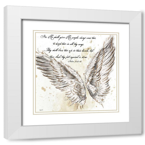 On Angels Wings II   White Modern Wood Framed Art Print with Double Matting by Tre Sorelle Studios