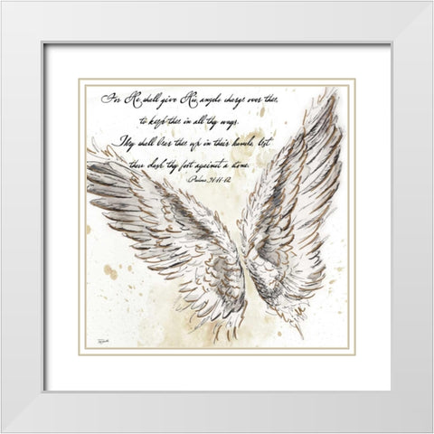 On Angels Wings II   White Modern Wood Framed Art Print with Double Matting by Tre Sorelle Studios