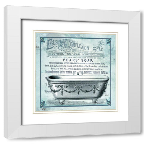 Old Fashioned Bath II    White Modern Wood Framed Art Print with Double Matting by Tre Sorelle Studios