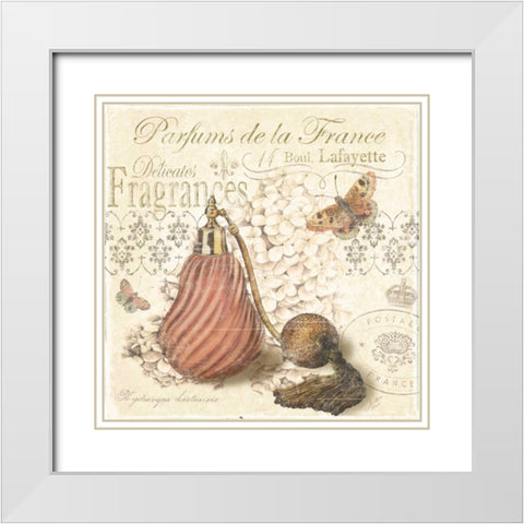Parfumerie de Paris II    White Modern Wood Framed Art Print with Double Matting by Cusson, Marie Elaine