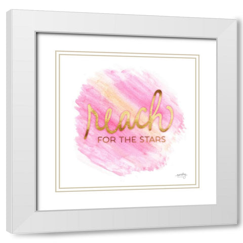 Color Splash Sayings V White Modern Wood Framed Art Print with Double Matting by Noonday Design