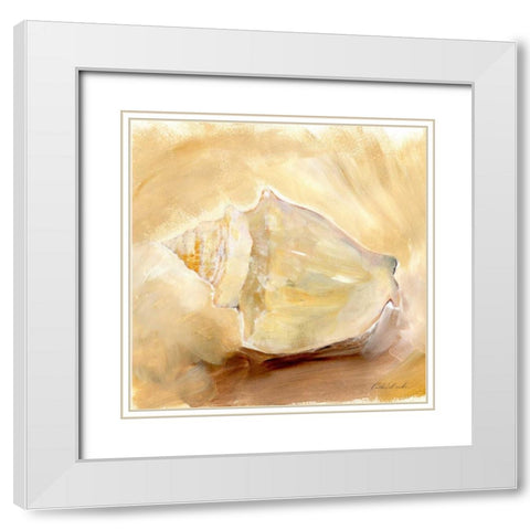 Painted Seashells I  White Modern Wood Framed Art Print with Double Matting by Dundon, Caitlin