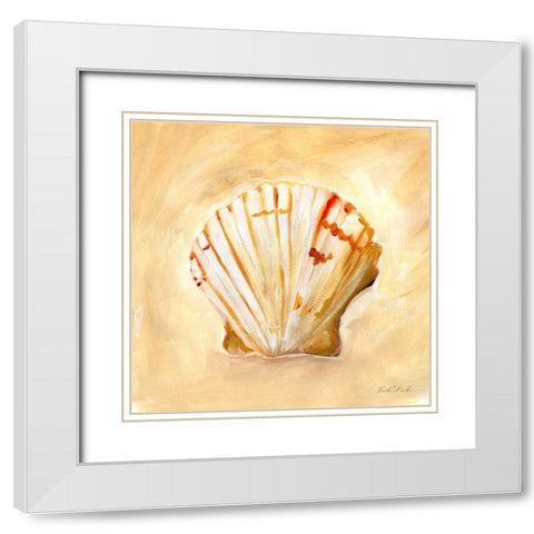 Painted Seashells II  White Modern Wood Framed Art Print with Double Matting by Dundon, Caitlin