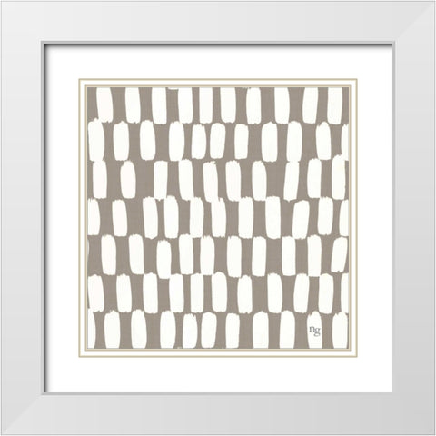 Painters Palette Grey I White Modern Wood Framed Art Print with Double Matting by Nancy Green Design