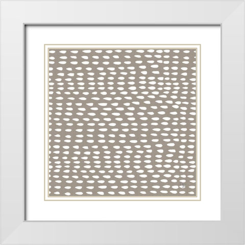 Painters Palette Grey II White Modern Wood Framed Art Print with Double Matting by Nancy Green Design