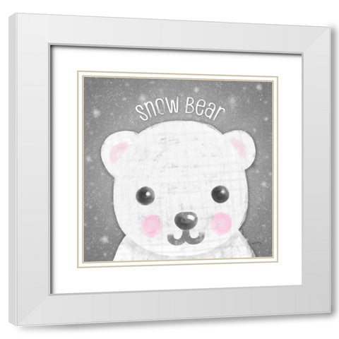 Snow Buddies I  White Modern Wood Framed Art Print with Double Matting by Noonday Design