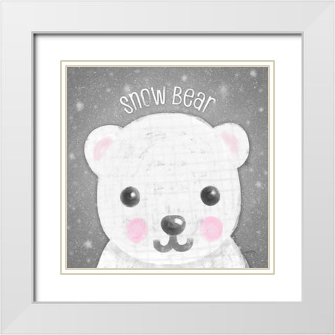 Snow Buddies I  White Modern Wood Framed Art Print with Double Matting by Noonday Design
