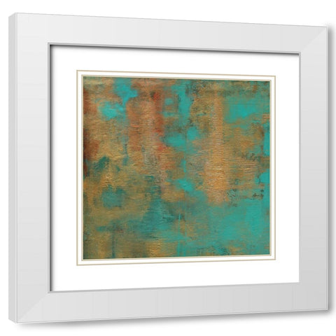 Rustic Elegance Square I  White Modern Wood Framed Art Print with Double Matting by Elaine-Cusson, Marie