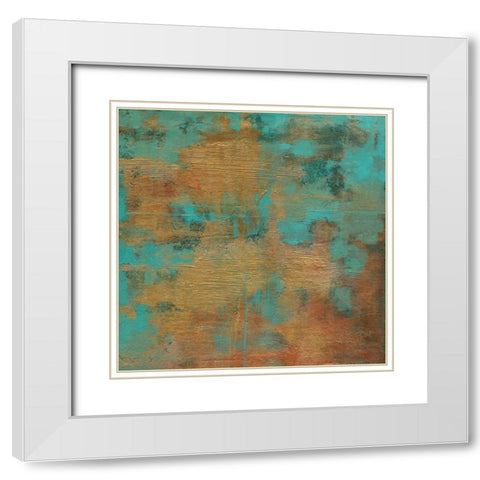 Rustic Elegance Square II  White Modern Wood Framed Art Print with Double Matting by Elaine-Cusson, Marie
