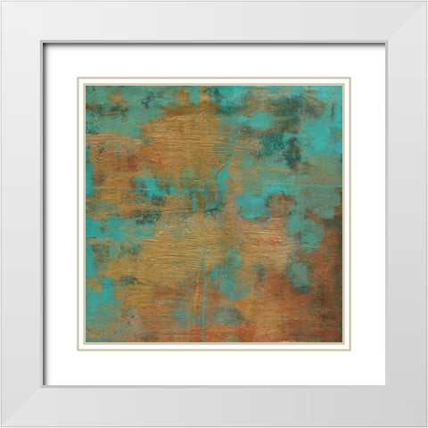 Rustic Elegance Square II  White Modern Wood Framed Art Print with Double Matting by Elaine-Cusson, Marie