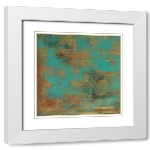 Rustic Elegance Square III  White Modern Wood Framed Art Print with Double Matting by Elaine-Cusson, Marie