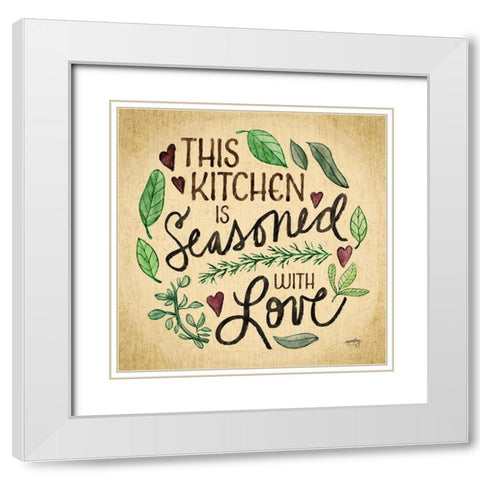 Kitchen Memories I (Kitchen seasoned) White Modern Wood Framed Art Print with Double Matting by Noonday Designs