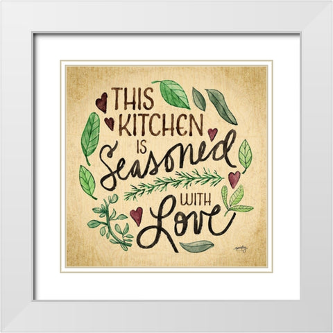 Kitchen Memories I (Kitchen seasoned) White Modern Wood Framed Art Print with Double Matting by Noonday Designs