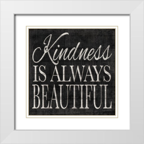 Kindness and Joy Signs I  White Modern Wood Framed Art Print with Double Matting by Killeen, Jen
