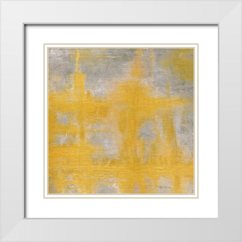 Golden Light I White Modern Wood Framed Art Print with Double Matting by Elaine-Cusson, Marie