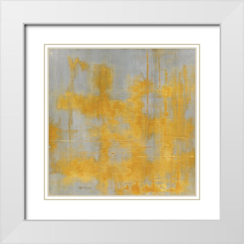 Golden Light II White Modern Wood Framed Art Print with Double Matting by Elaine-Cusson, Marie