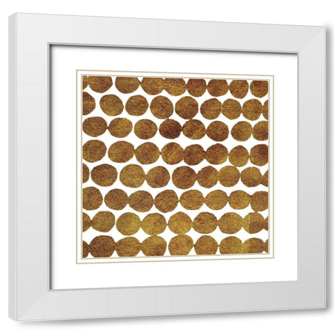 Golden Opportunity 2 I White Modern Wood Framed Art Print with Double Matting by Nancy Green Design