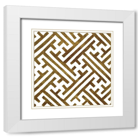 Golden Opportunity 2 IV White Modern Wood Framed Art Print with Double Matting by Nancy Green Design