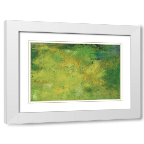 Rising Grace Greenery White Modern Wood Framed Art Print with Double Matting by Cusson, Marie Elaine