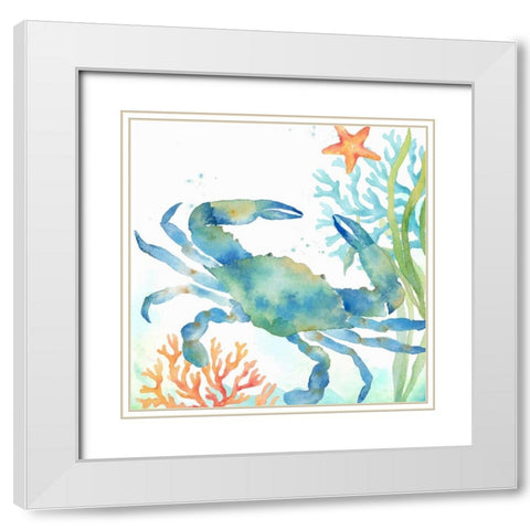 Sea Life Serenade II White Modern Wood Framed Art Print with Double Matting by Coulter, Cynthia