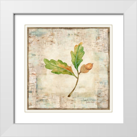 Nature Walk Leaves II White Modern Wood Framed Art Print with Double Matting by Coulter, Cynthia