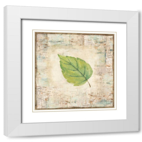 Nature Walk Leaves IV White Modern Wood Framed Art Print with Double Matting by Coulter, Cynthia