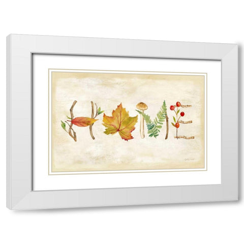 Nature Walk Home Sign White Modern Wood Framed Art Print with Double Matting by Coulter, Cynthia