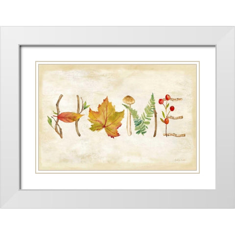 Nature Walk Home Sign White Modern Wood Framed Art Print with Double Matting by Coulter, Cynthia