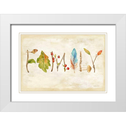Nature Walk Family Sign White Modern Wood Framed Art Print with Double Matting by Coulter, Cynthia