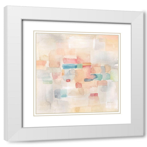 Desert Dreams Square I White Modern Wood Framed Art Print with Double Matting by Coulter, Cynthia