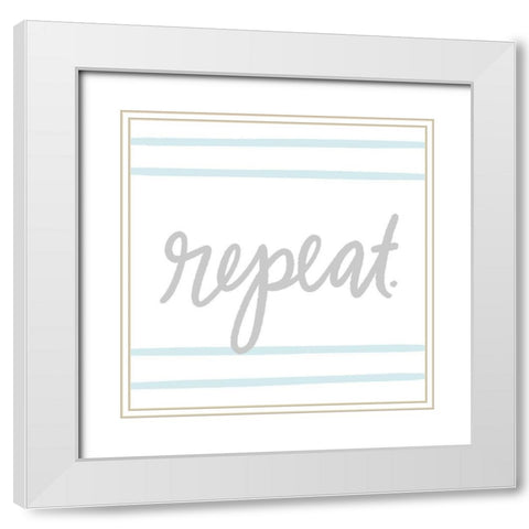 Nursery Rules IV White Modern Wood Framed Art Print with Double Matting by Noonday Design