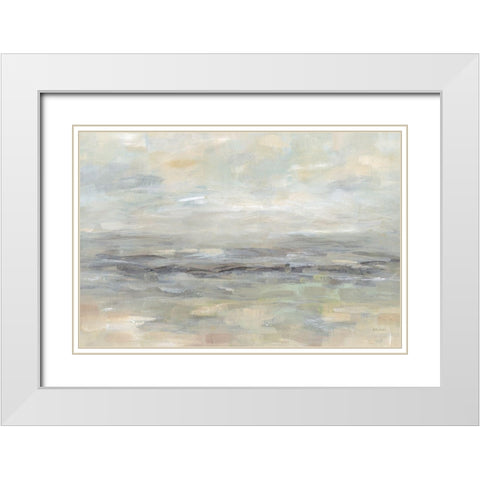 Stormy Grey Landscape White Modern Wood Framed Art Print with Double Matting by Coulter, Cynthia