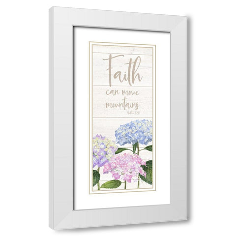 Abundant Blooms Panel I White Modern Wood Framed Art Print with Double Matting by Reed, Tara