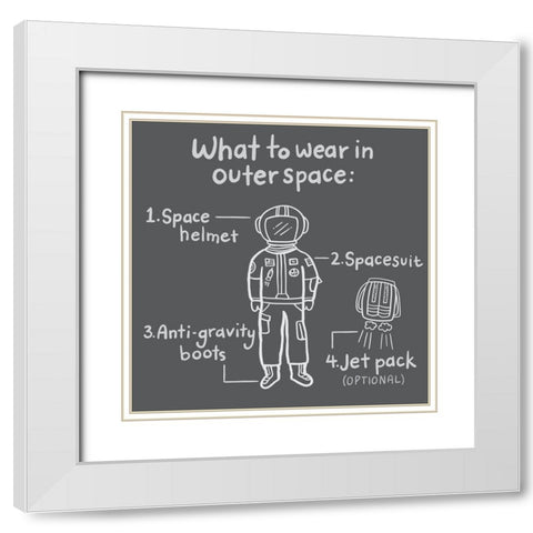 Outerspace/Black IV White Modern Wood Framed Art Print with Double Matting by Noonday Design