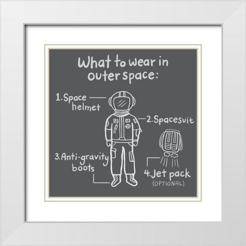 Outerspace/Black IV White Modern Wood Framed Art Print with Double Matting by Noonday Design