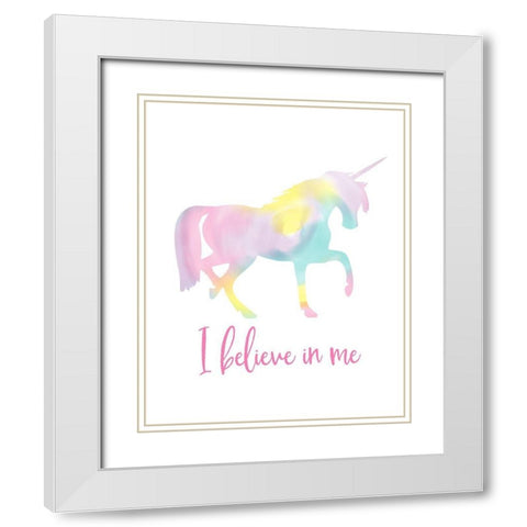 Watercolor Unicorn I  White Modern Wood Framed Art Print with Double Matting by Reed, Tara