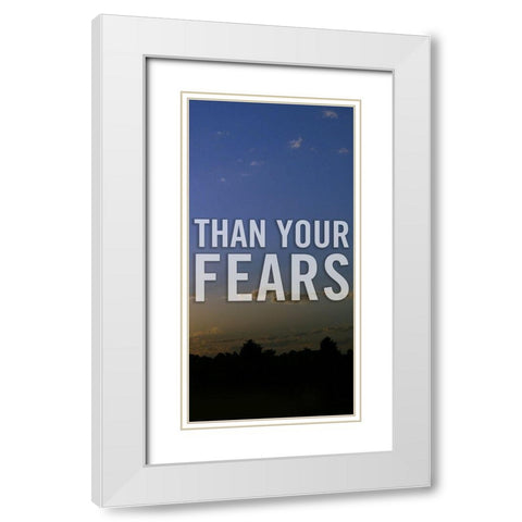 Let Your Faith Panel C White Modern Wood Framed Art Print with Double Matting by Tyrrell, Lu Anne