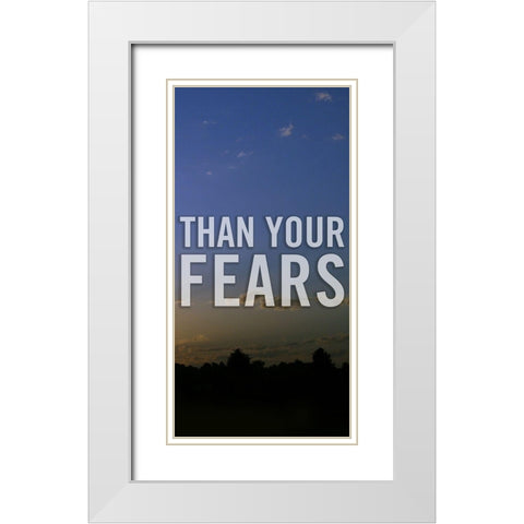 Let Your Faith Panel C White Modern Wood Framed Art Print with Double Matting by Tyrrell, Lu Anne