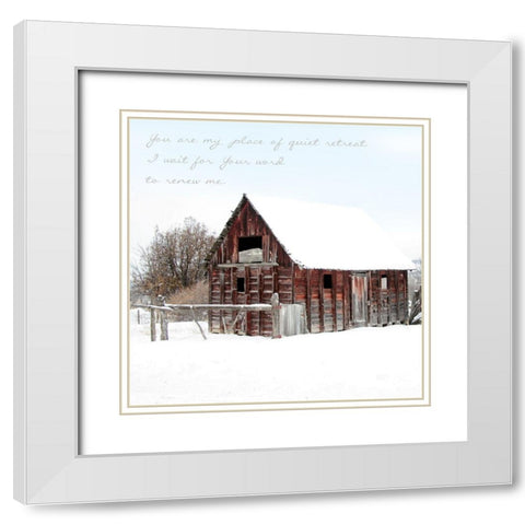 Quiet Retreat  White Modern Wood Framed Art Print with Double Matting by Tyrrell, Lu Anne